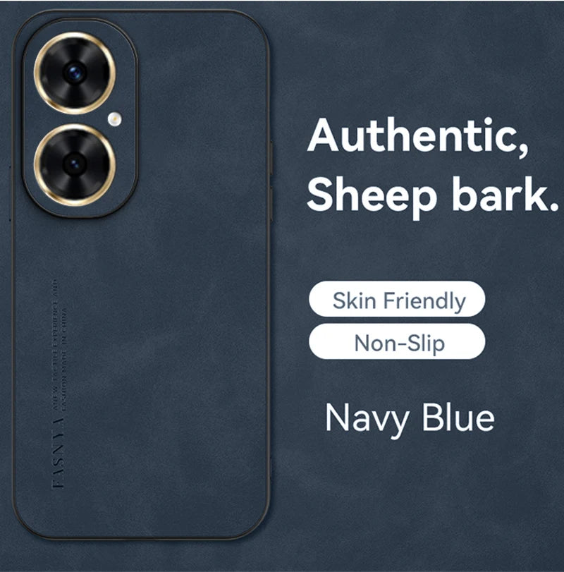 Huawei Leather Case - Soft Matte, Anti-Fingerprint, Shockproof Protection for Nova 12, 11i, 11 Pro, 10 SE, 9, 8i