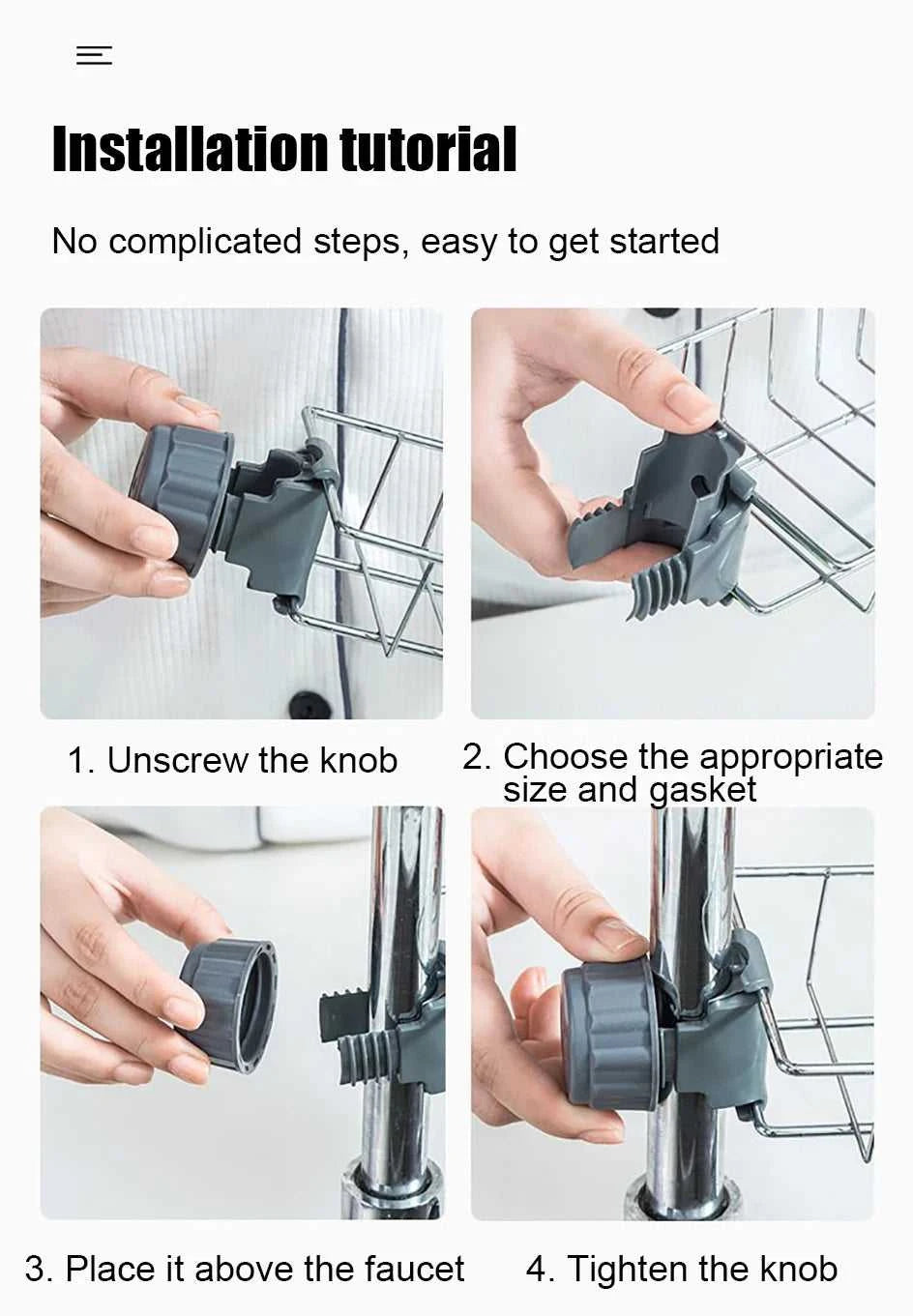 Kitchen Sink Drain Rack Sponge Storage Flexible Faucet Holder Soap Drainer Towel Rack Shelf Organizer Kitchen Accessories The jack market .AU The jack market .AU Home $ 50 14:29#silver