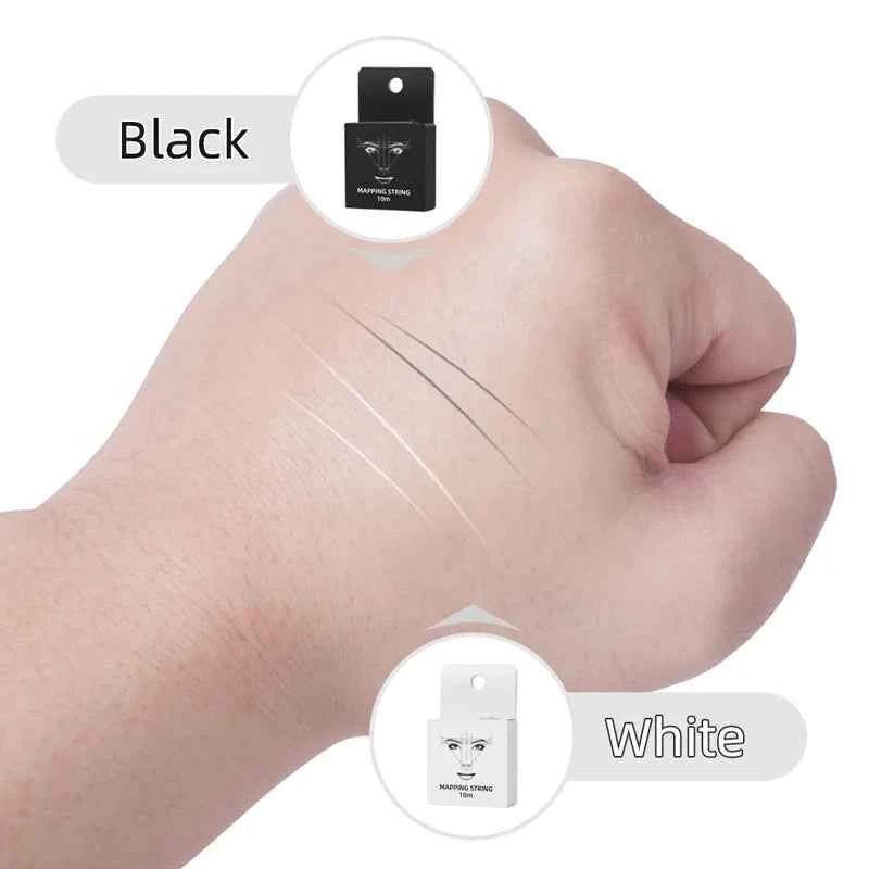 Microblading Mapping String - Liquid-Free Eyebrow Positioning Tool for Perfect Makeup Application