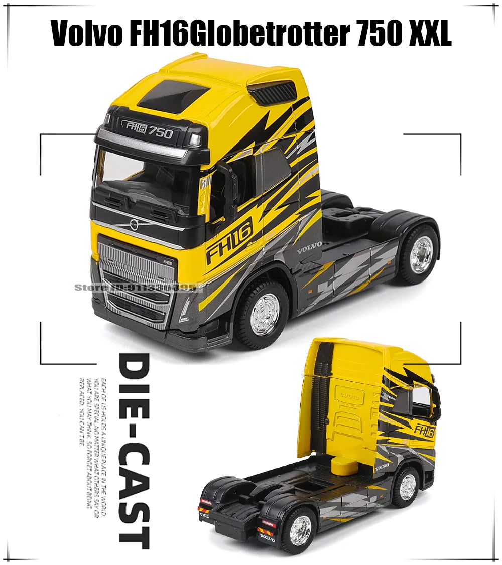 Bburago 1:43 Transport vehicle front end Volvo FH16Globetrotter 750XXL model simulation car model alloy car toy male collection