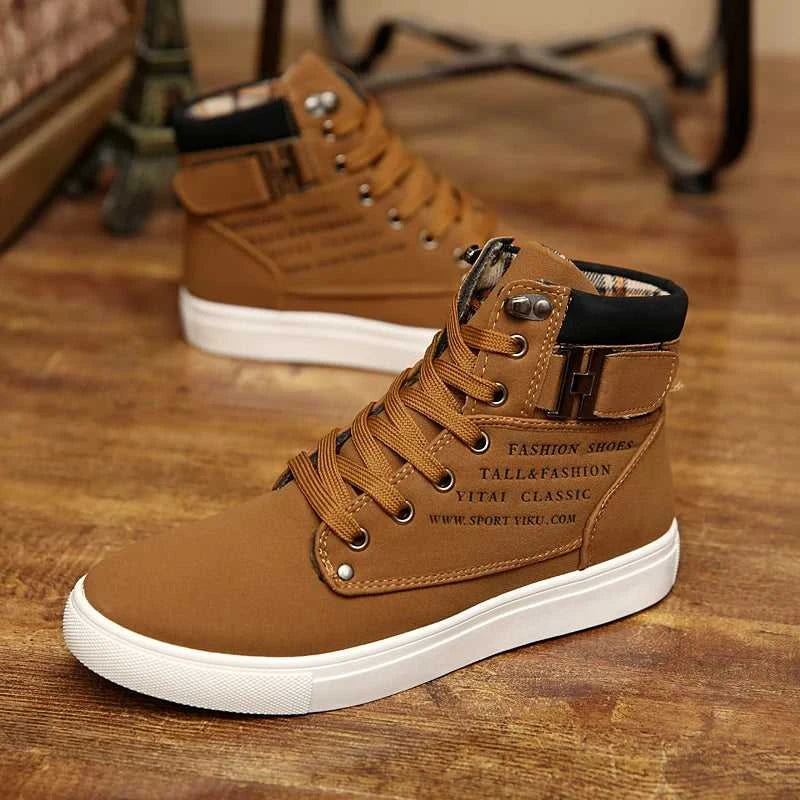 2025 Spring New Korean Edition Men's Shoes High Top Board Shoes Retro Casual Lace Up Men's Fashion High Top Snow Casual Shoes The jack market .AU The jack market .AU Step Up Your Style: Trendy Shoes for Every Occasion! $ 86 14:1254#khaki;200000124:100010483
