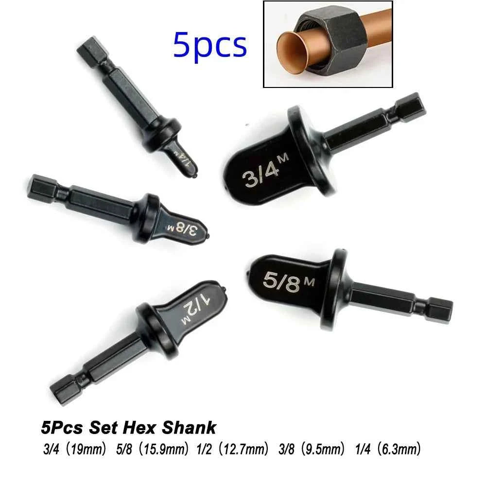 HexaPro Tube Expander Set - 5-Piece Swaging & Flaring Tool for Air Conditioners (1/2", 1/4", 3/4", 5/8", 3/8")