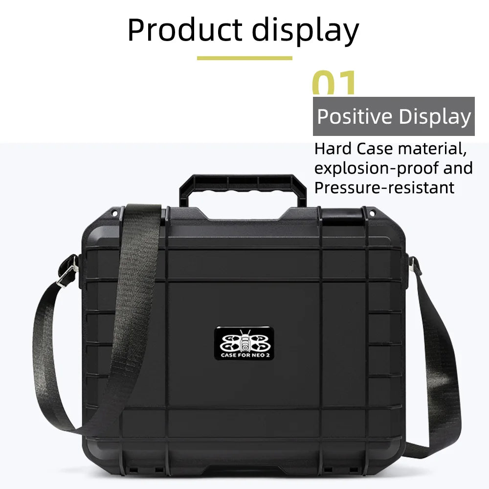 Explosion Proof Case For DJI NEO 2 Large Capacity Portable Waterproof Box Hard Shell Bag For DJI NEO 2 RC-N3 Accessories