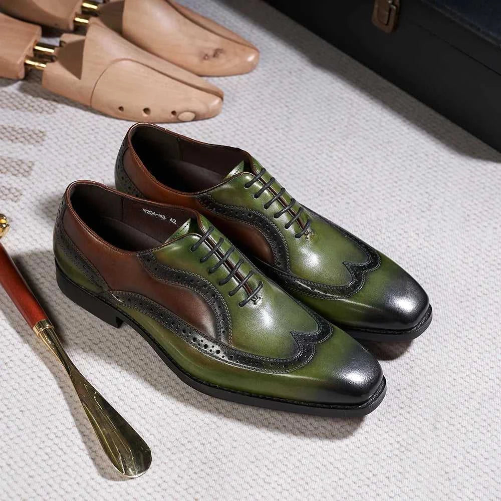 Luxury Italian Men's Oxfords Genuine Leather Brogue Wingtip Wedding Party Dress Shoes for Men Classic Lace-Up Office Formal Shoe The jack market .AU The jack market .AU Step Up Your Style: Trendy Shoes for Every Occasion! $ 130 14:175#Green;200000124:200000288#US 7.5