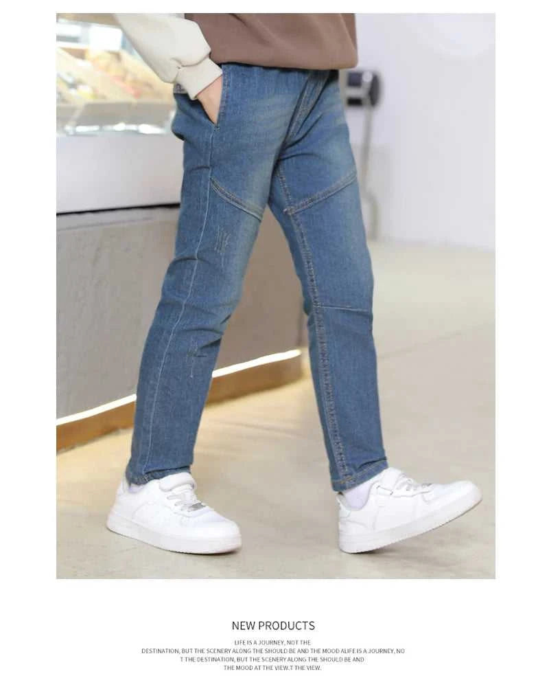 IENENS 4-11 Years Boys Slim Straight Jeans Children Denim Long Pants Kids Casual Trousers The jack market .AU The jack market .AU Mum & Kids: Essential Products for Every Family $ 37 14:771#Navy blue;200000463:200661900#6 Years