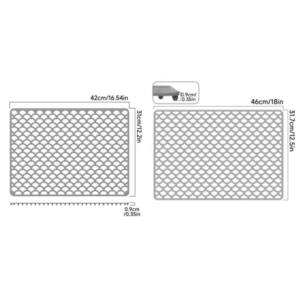 New Silicone Sink Protector Mat Anti Slip Multi Functional Non-slip Sink Mat Heat Resistant Foldable Dishes Drying Mats Kitchen The jack market .AU The jack market .AU $ 60 14:202732816#42cm Grey