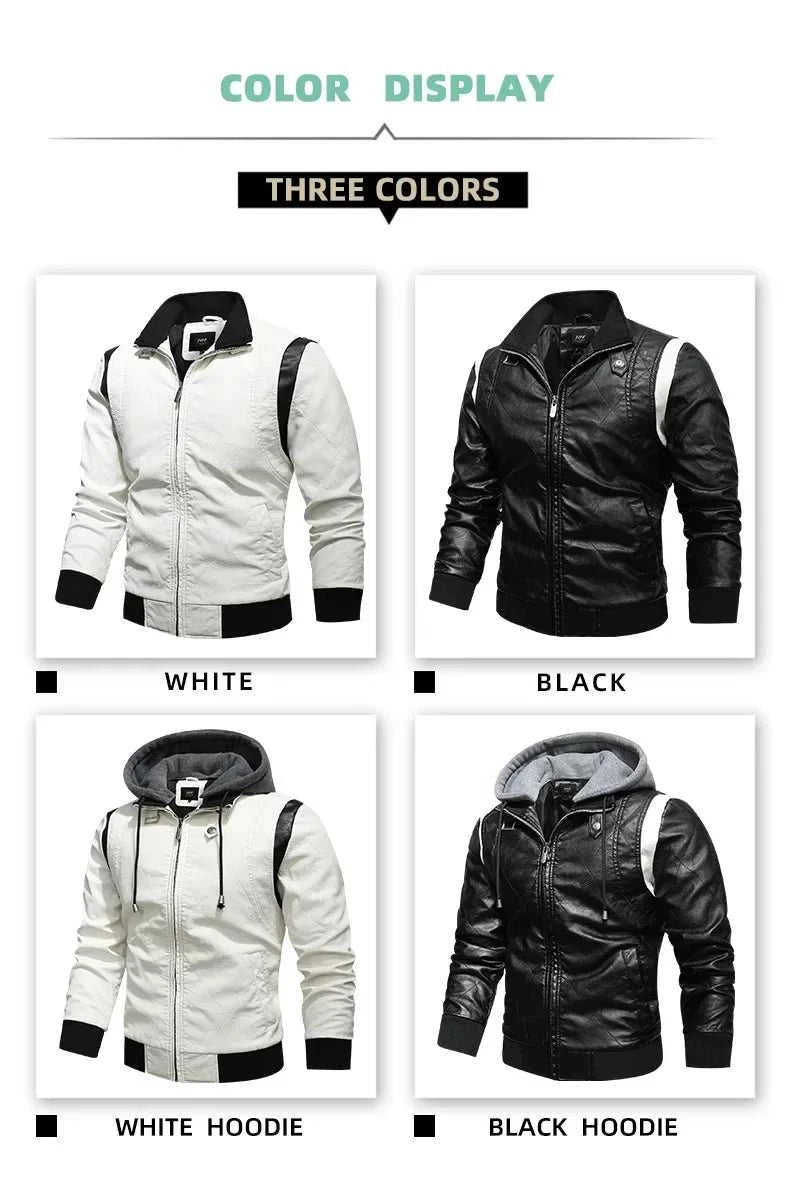 Spring Men's Leather Jacket High Quality Stand Collar Fashion Youth Embroidery Hooded PU Leather Coats EUR Size 3XL Men Clothing The jack market .AU The jack market .AU Men Fashion $ 78 14:771#White hooded;5:4183#EUR 3XL--CHN 4XL