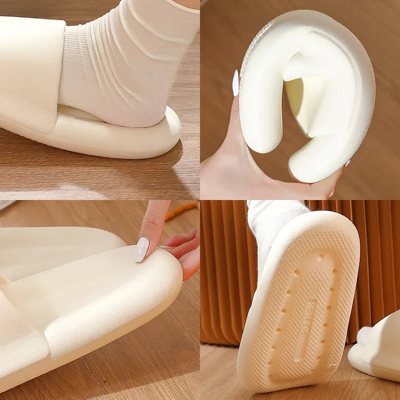 New Soft EVA Slippers Couples Home Slipper Outdoor Beach Summer Sandals Bath Men Flip Flops Non-Slip Women Thick Sole Shoes