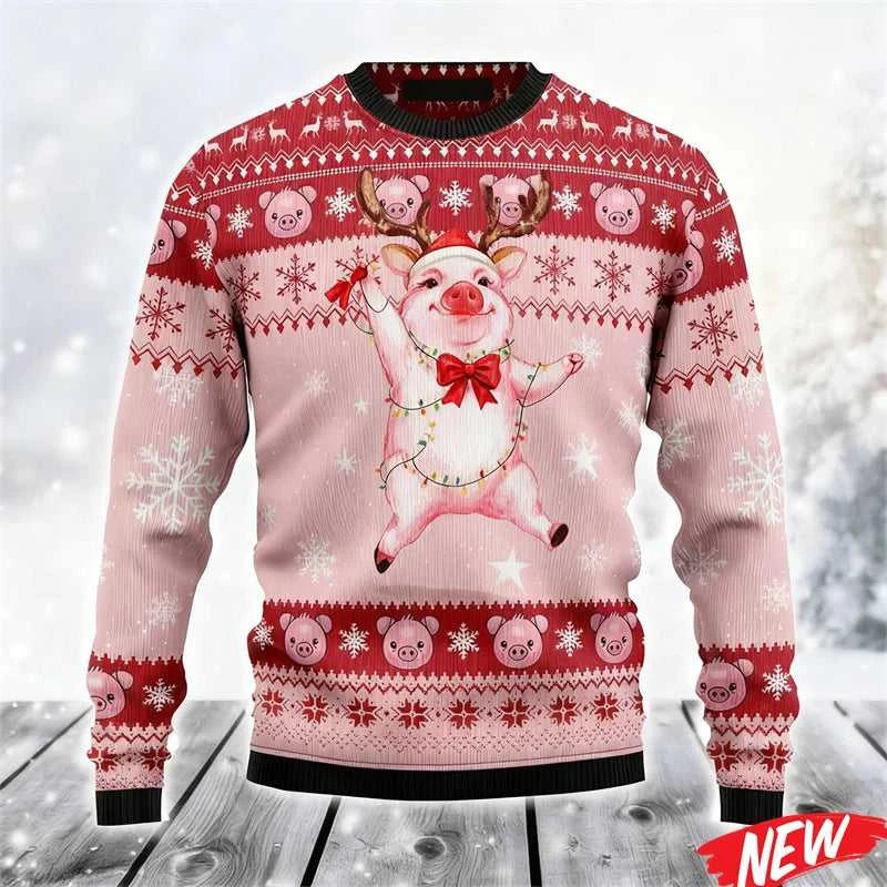 2026 Ugly Christmas Sweater For Men Cute Animal Pig Pattern Oversized Sweatshirt Family New Year Holiday Round Neck Hoodie The jack market .AU The jack market .AU Men Fashion $ 40 14:365458#Swea-ZXA68967;5:100014065