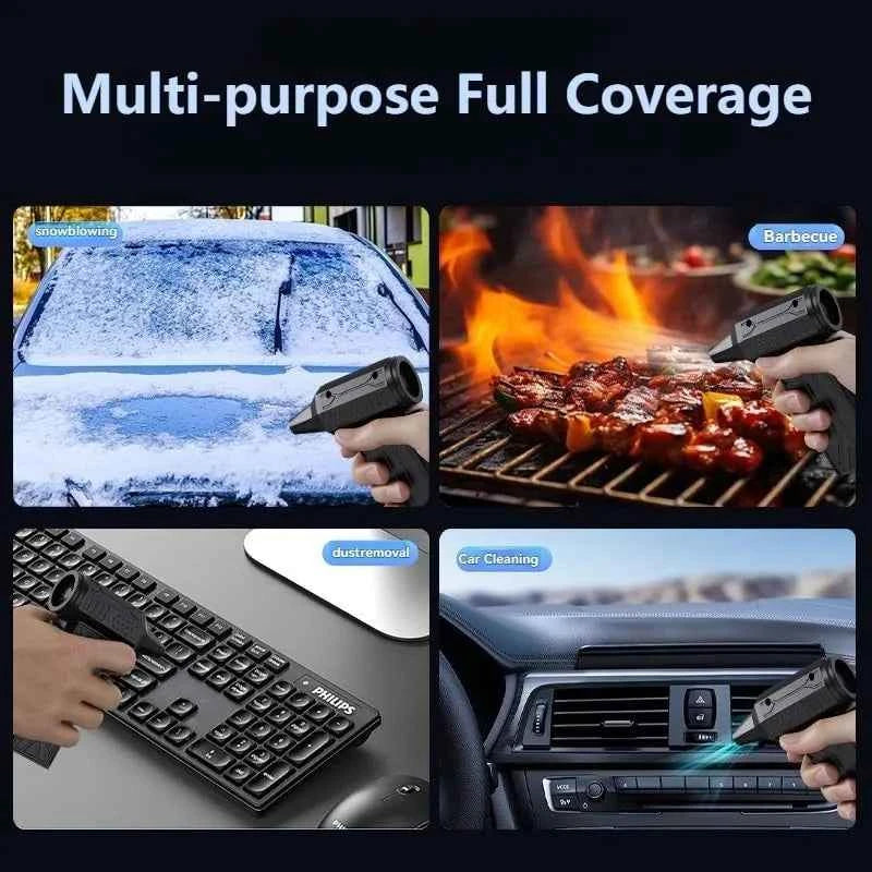 130000RPM Turbofan Powerful Snow Blower 52M/S Jet Fan 6000Mah Brushless Motor Handheld Duct Portable Type-C Charging
