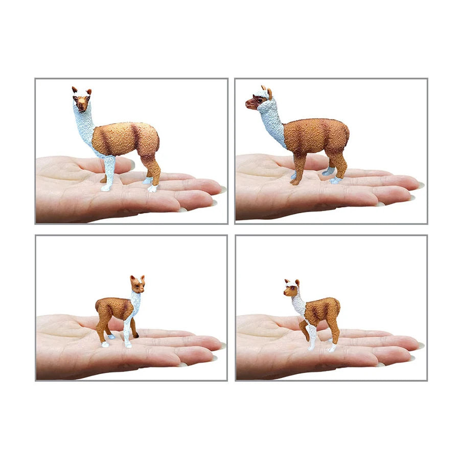 Realistic Farm World Alpaca Animal Model Figures Llama Toy Figurine Zoo Education Collection Home Decor Playset Kids Gifts