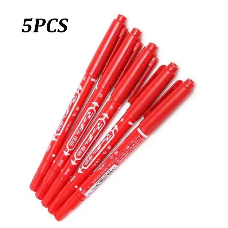 10/5pcs Dual-Tip Tattoo Skin Markers Pen Ink Waterproof Marker Pen Tattoo Supply for Permanent Makeup Life Office Supplies