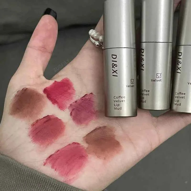 Dark Brown Velvet Matte Lip Gloss - Waterproof Liquid Lipstick for Confident Nude Coffee Brown Lips