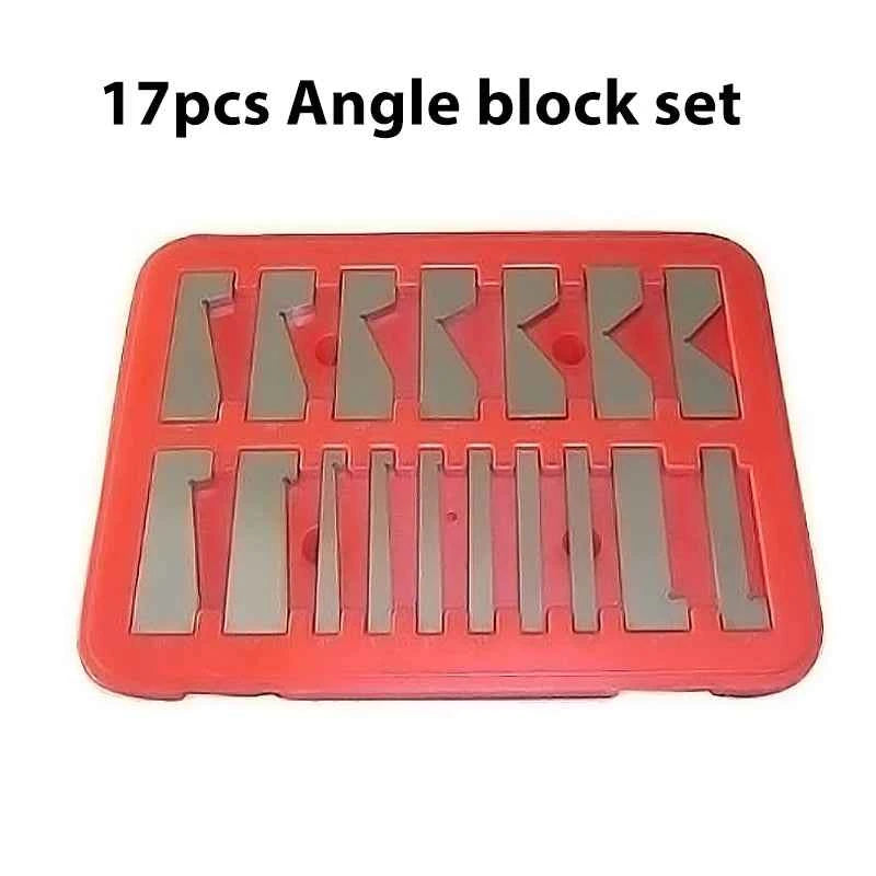 JAVIER Precision Ground Angle Block Set - Durable 2/10/12/17pc Kit with Storage Case for Lathes & Machinist Tools