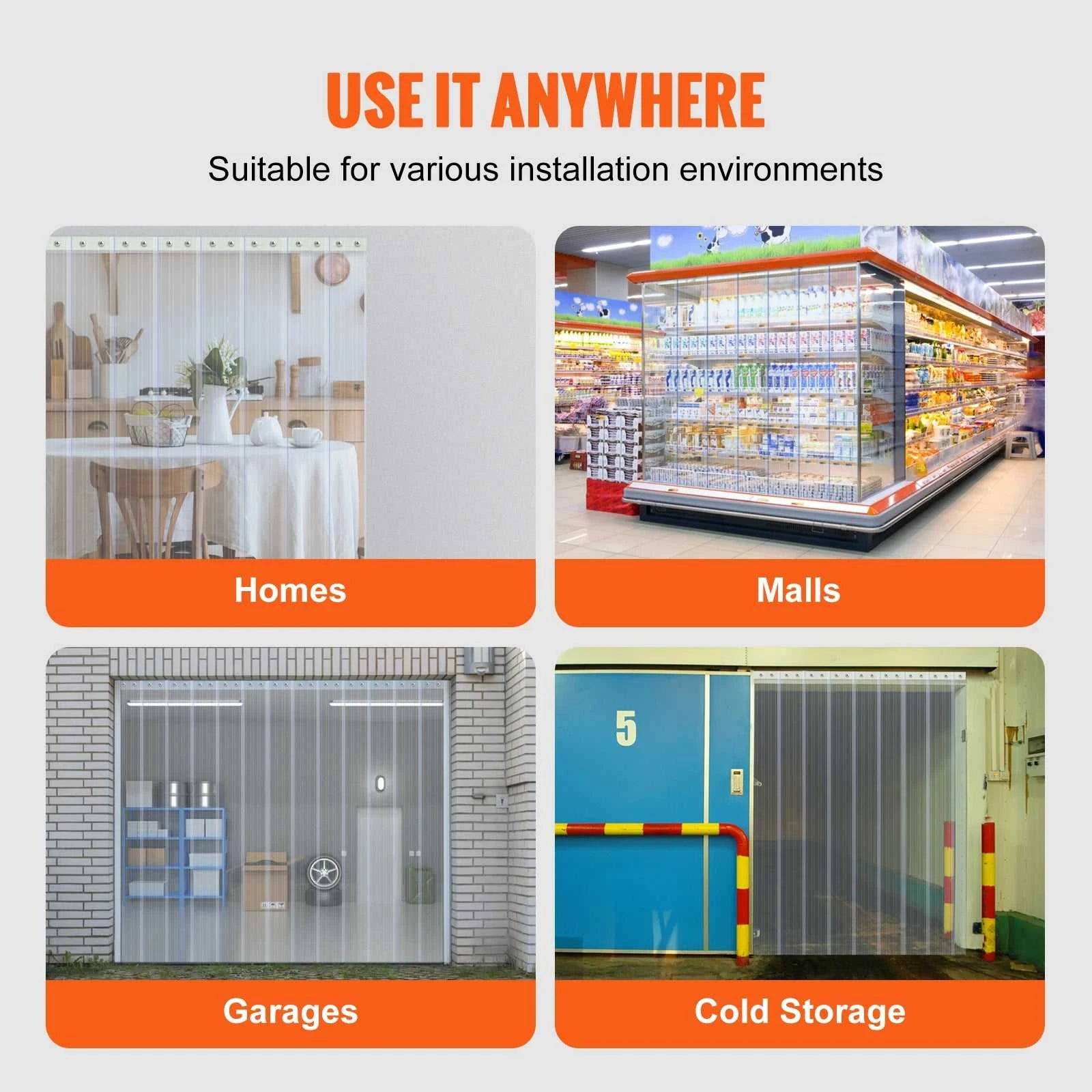SucceBuy 150/164ft Clear Strip Curtain Ribbed Plastic Durable Door Strips PVC Bulk Roll for Warehouses Factories Supermarkets The jack market .AU The jack market .AU Home $ 163 14:173#150 ft x 8 in;200007763:201336101