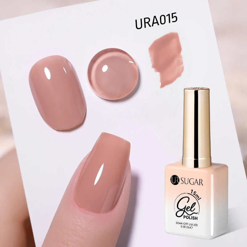 UR SUGAR 15ml  Autumn Winter Red Cat Magnetic Gel Nail Polish White Dopamine Nail Sparkling Glitter Soak Off UV LED for Manicure