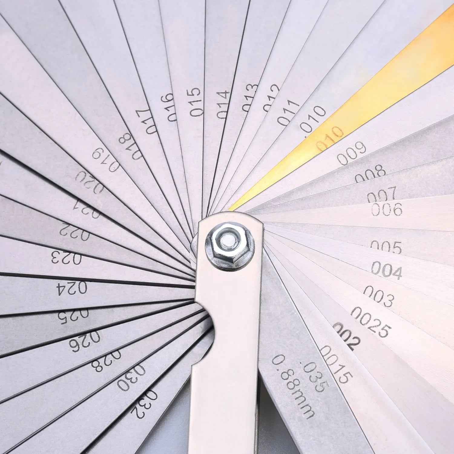 Metric Thickness Feeler Gauge 32 Blades Set Tappet With Brass Gap Measure Tool Range 0.04mm 0.88mm Valve Motorcycle Measurement