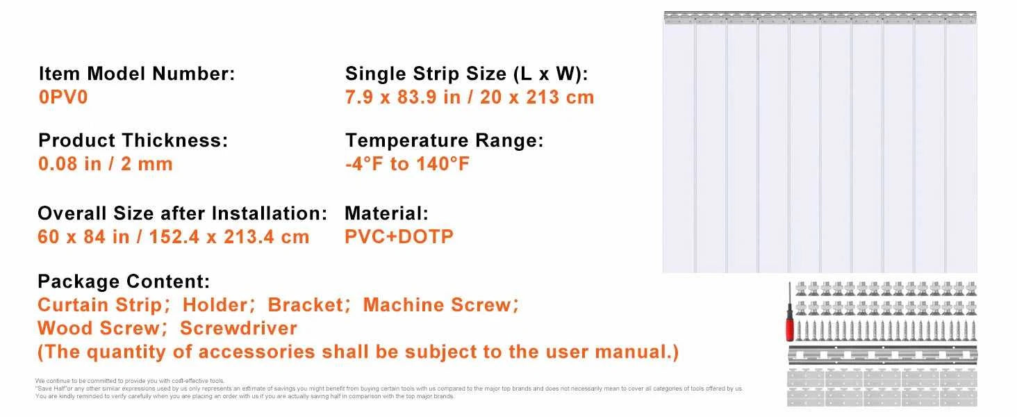SucceBuy Windproof Door Curtain 84" x 60" PVC Transparent Air-Conditioning Curtain Strip Screen Indoor Outdoor Heat Insulation The jack market .AU The jack market .AU Home $ 132 14:202010806#10 pcs;200007763:201336105
