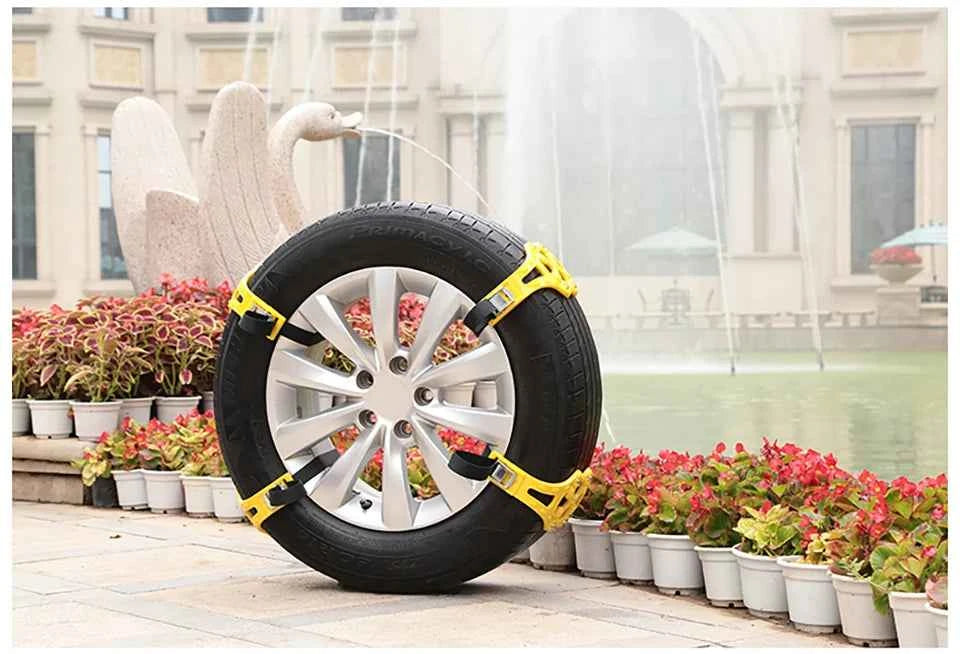Car Snow Chains Universal Easy Install Tire Anti-Slip Chains for SUV Sedan Ice Snow Muddy Road Durable Emergency Traction Chains