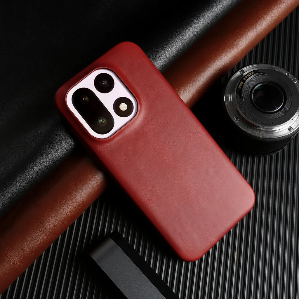 Luxury Magnetic Genuine Leather Case For Oneplus 15 11 12R 13R 10Pro Ace5 Pro Full Wrapped for Magsafe Back Cover Phone Cases