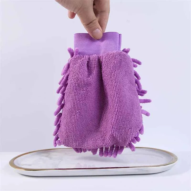 18X16CM Microfiber Car Wash Gloves Auto Gloves Ultra Absorbent Wash Car Sponge Scratch Free Microfiber Car Cleaning Tool