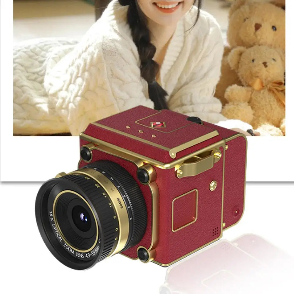 Portable Mini Camera Travel Photography Retro CCD Digital Camera Student Graduation Photo Zoom High-definition Digital Camera