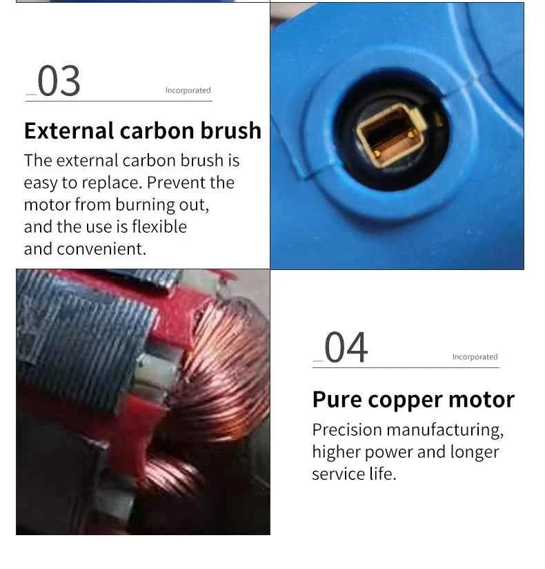 Brand Name Mini Electric Angle Grinder - Versatile 110V/220V, 6 Speed Settings for Precision Cutting, Polishing & Grinding