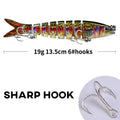 Multi Section Lure Bait Fish 13.5cm 19g Artificial Fishing Hard Bait For Dogfish Pike Perch Fake Swimbait Sea Fishing Pesca The jack market .AU The jack market .AU Fishing Gear $ 21 14:29#color 2