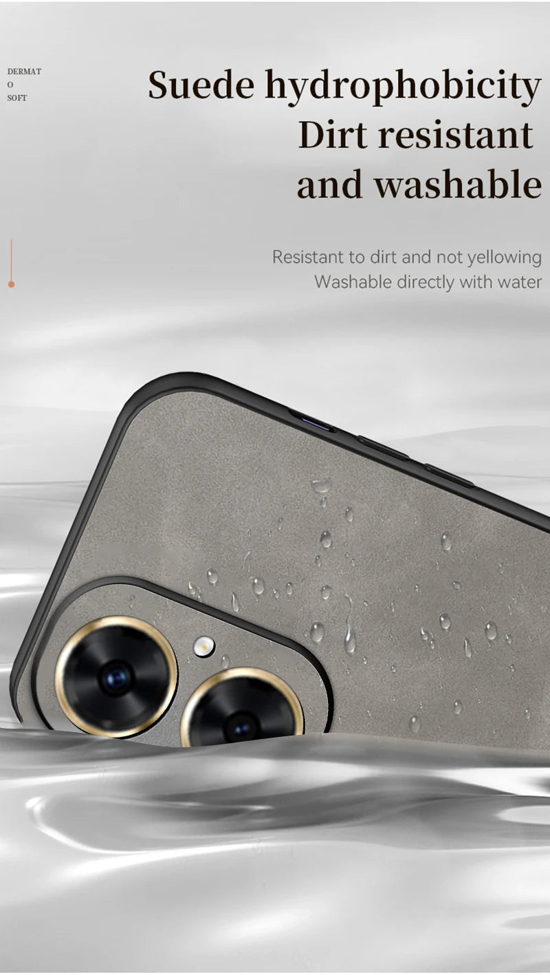 Huawei Leather Case - Soft Matte, Anti-Fingerprint, Shockproof Protection for Nova 12, 11i, 11 Pro, 10 SE, 9, 8i