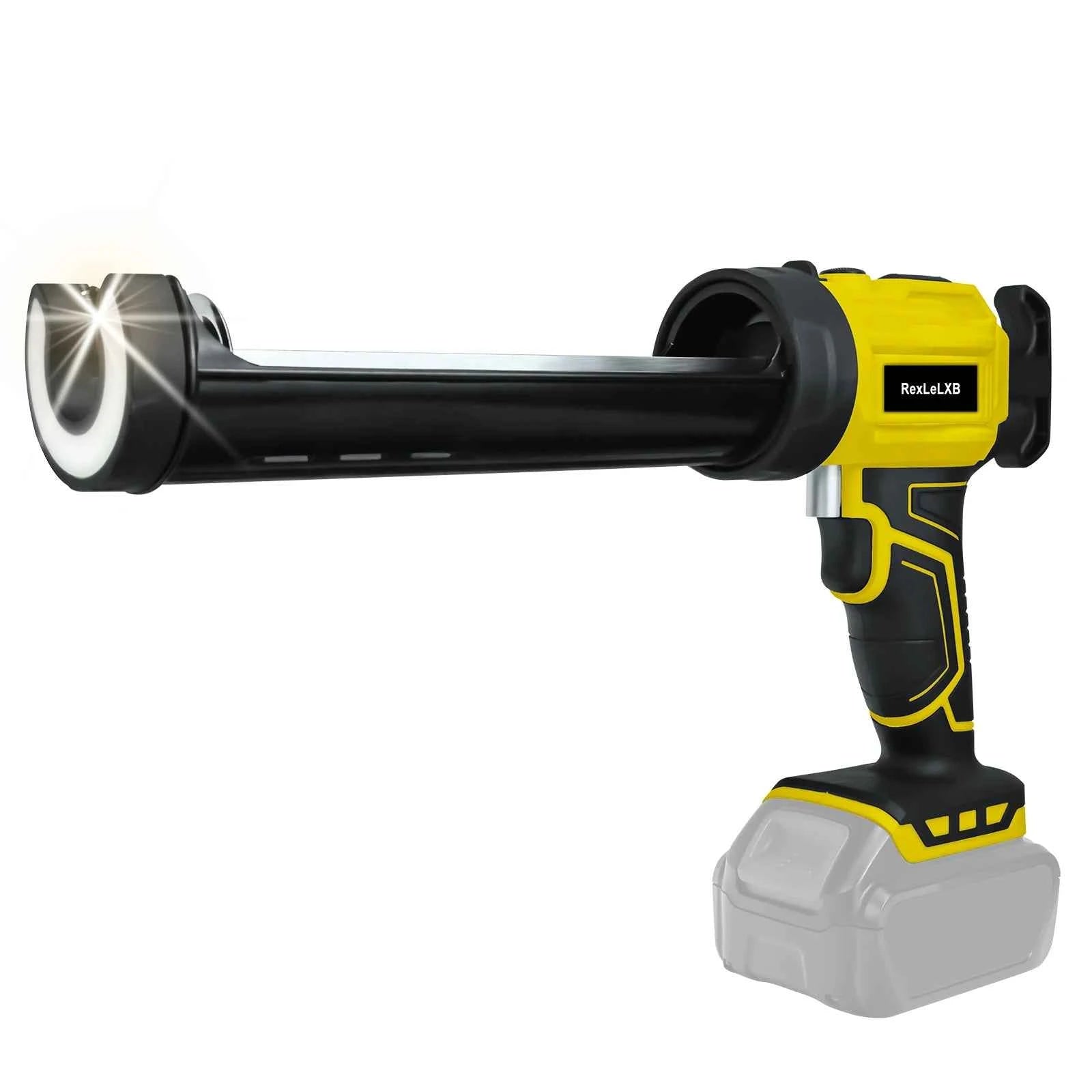 Dewalt Cordless Caulking Gun - 10Oz Electric Silicone Gun with 4 Speeds & LED Light (Battery Not Included)