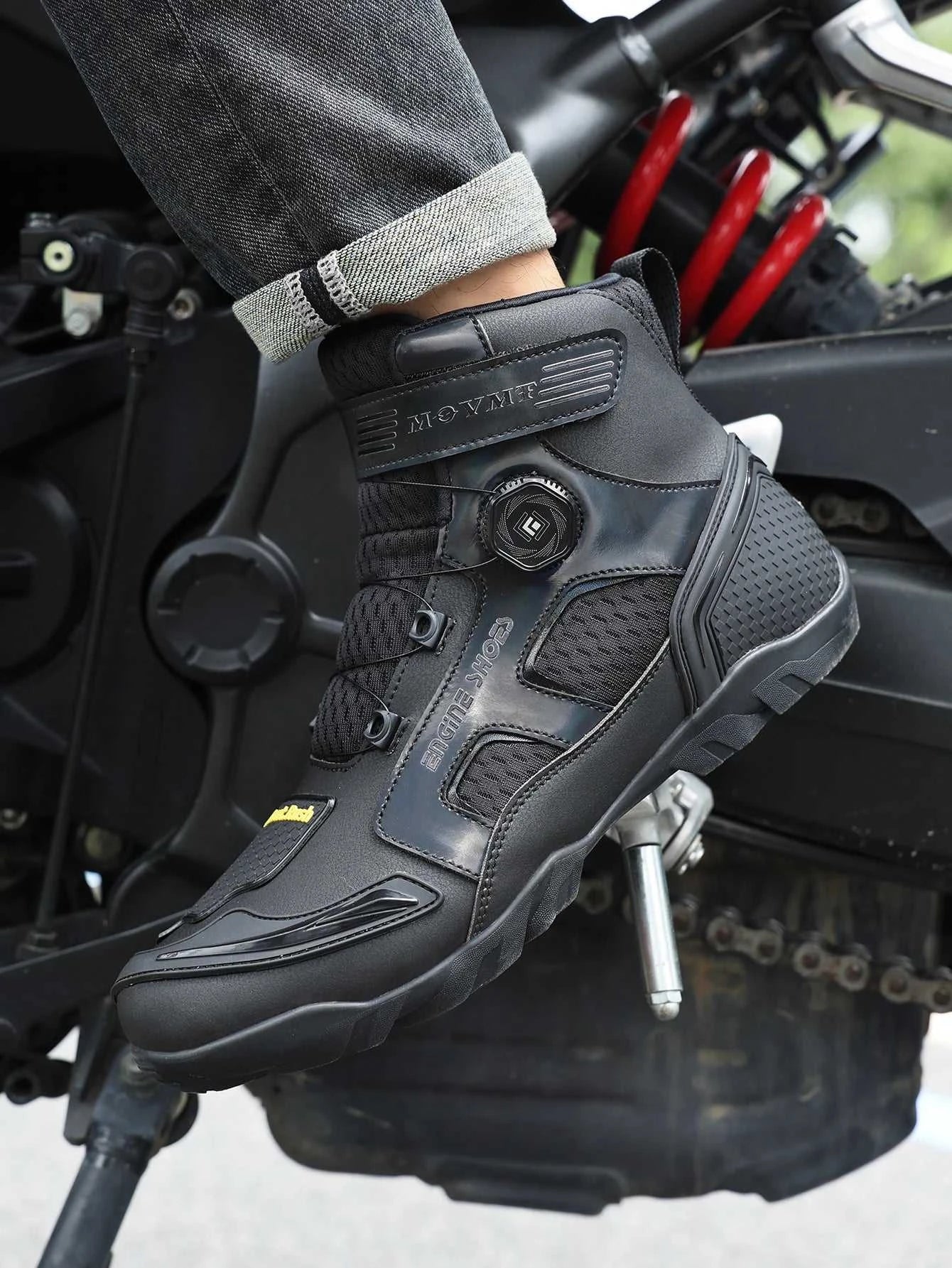 Motorcycle Riding Shoes Men's Breathable Leather Boots Casual Comfortable Slip-On Ankle Boots for Urban Cycling The jack market .AU The jack market .AU Step Up Your Style: Trendy Shoes for Every Occasion! $ 156 14:771#6068;200000124:200000899