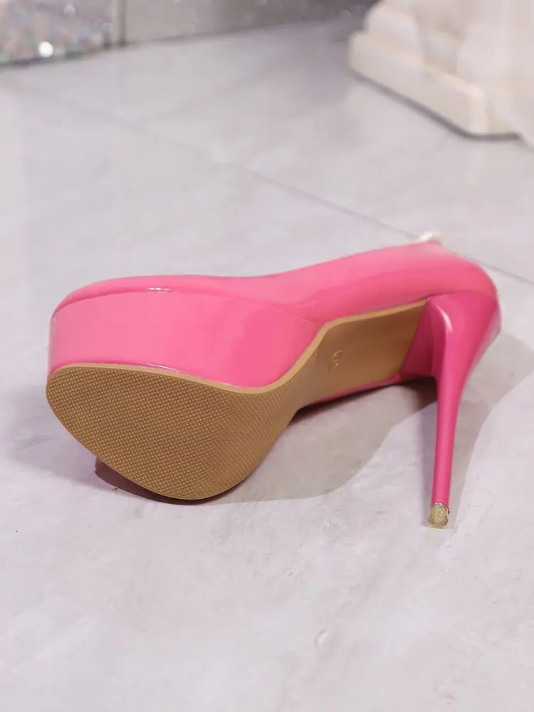 New Sexy Leather Platform Sandals High Heels Women's Summer Wedding Shoes plus Size 45 Party Dress Pumps Brand