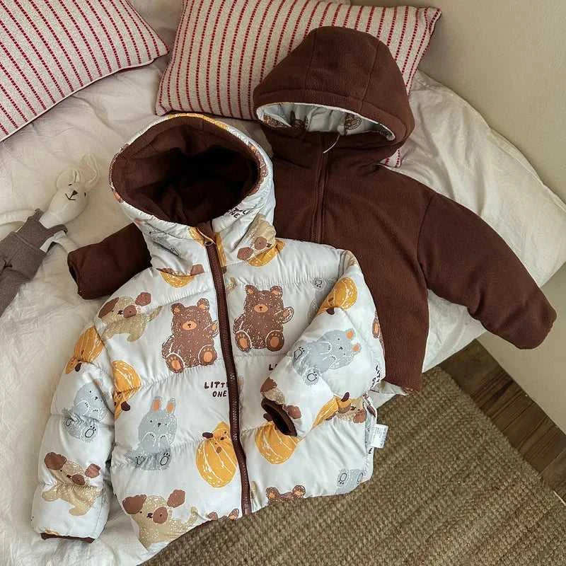 New Double-sided Down Cotton Jacket with Hooded Jacket for Children's Thickened Plush Children's Short Jacket The jack market .AU The jack market .AU Mum & Kids: Essential Products for Every Family $ 52 14:771#1;200000463:200004188