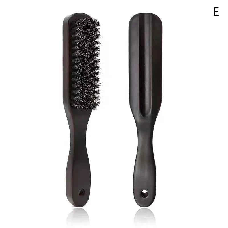 1PC Black Professional Fade Brush Barber Neck Sweeping Brush Comb Haircut Accessories Facial Cleaning Tools For Men Brushes Comb