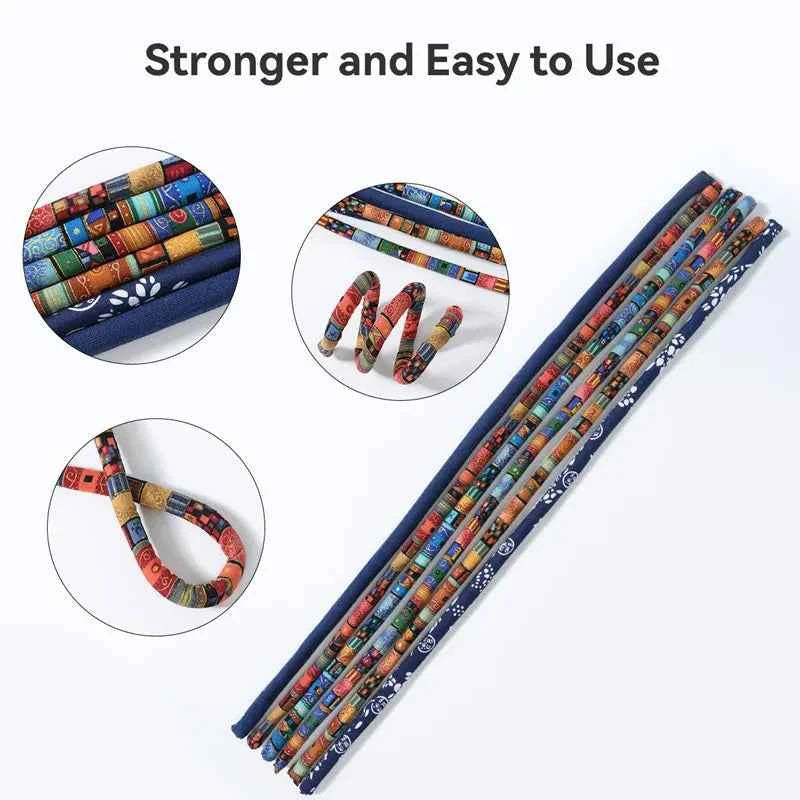 Colorful Dreadlocks Ponytail Hairpin - Bendable Ethnic Style Hair Bands for Creative Hair Styling