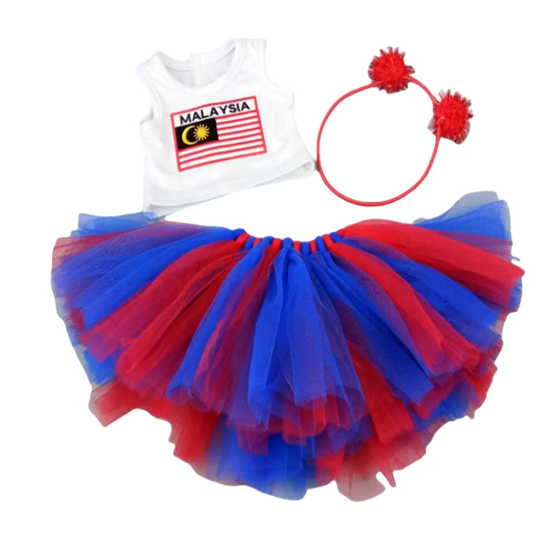 Nenuco 17-Inch Baby Doll Dress - Festive Christmas Tree Design with Red & Green Skirt for 40cm Dolls