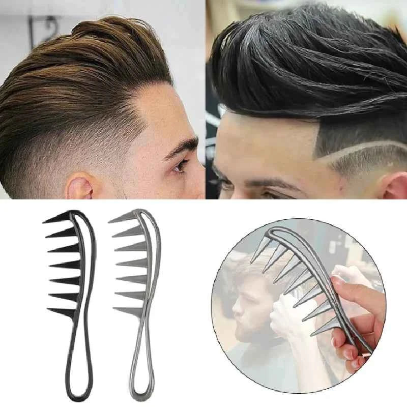 CombPro Antistatic Wide-Tooth Curl Comb - Effortless Detangling & Retro Style for All Hair Types