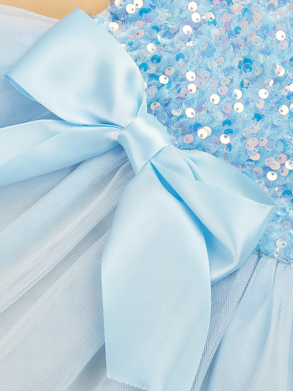 Pawfect Paws Pet Dress - Sparkling Sequin Bowknot Tulle Princess Costume for Dogs and Kittens