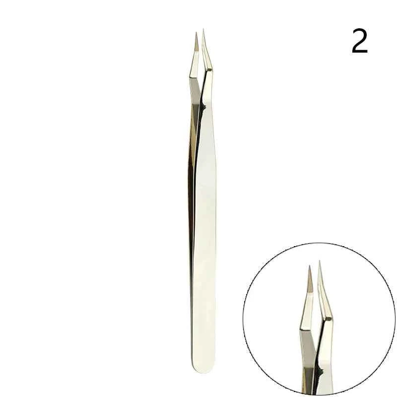 LuxeLash Anti-Slip Precision Tweezers | Curved & Straight Tips for Flawless Lash Extensions & Nail Art
