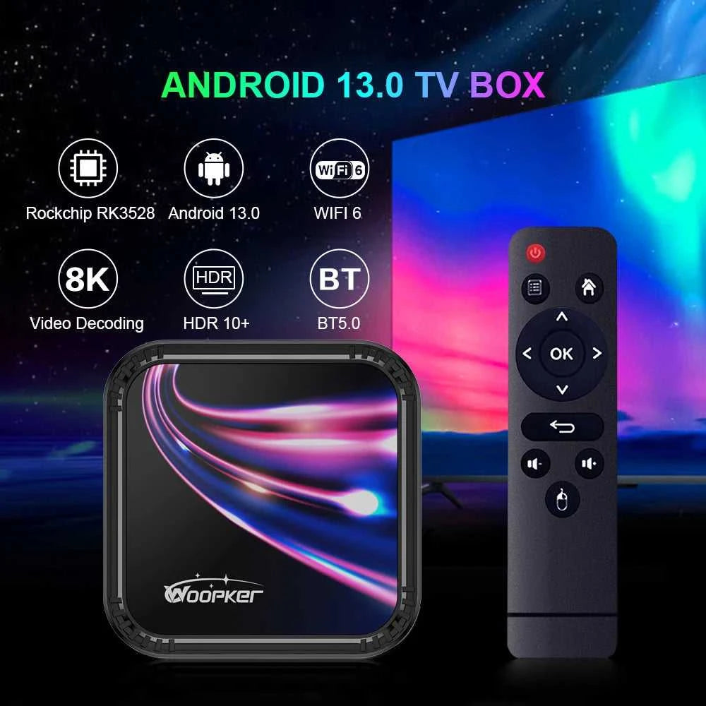 Woopker Android 13 TV Box K52 Rockchip RK3528 Smart TV Box Support 8K Wifi6 BT5.0 YouTube Google Voice Assistant Set Top Box The jack market .AU The jack market .AU Accessories Electronics $ 94 14:350852#4GB 64GB;200009209:201484777