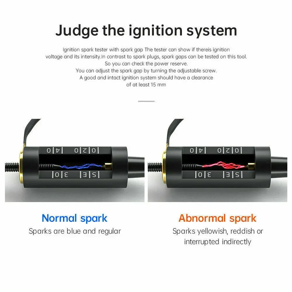 Spark Plug Tester Tool Adjustable Ignition Coil Diagnostic Kit for Car Motorcycle Engine Testing Automotive Repair Tool Set