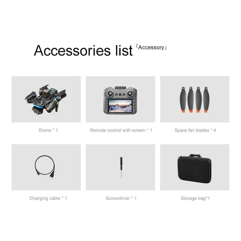 Drone A14Pro Max 8K HD Three Camera Brushless Optical Flow Obstacle Avoidance Foldable Quadcopter UAV 4.5-inch Large Screen Toys The jack market .AU The jack market .AU Drones $ 48 14:10#Only Parking Apron