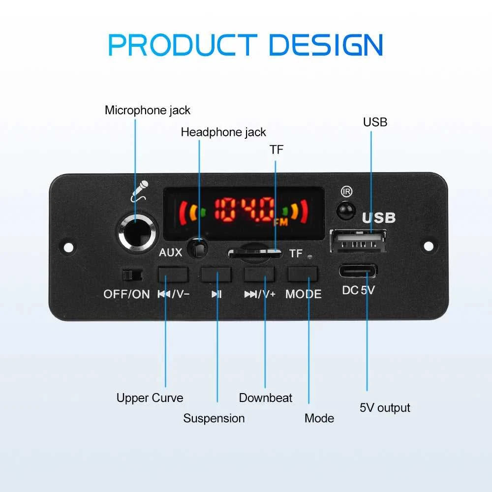 Bluetooth 5.0 10W Amplifier MP3 Decoder Board Wireless Music Player 5V Car FM Radio Module USB TF for Music Subwoofer Speaker The jack market .AU The jack market .AU Accessories Electronics $ 50 14:193#2X5W