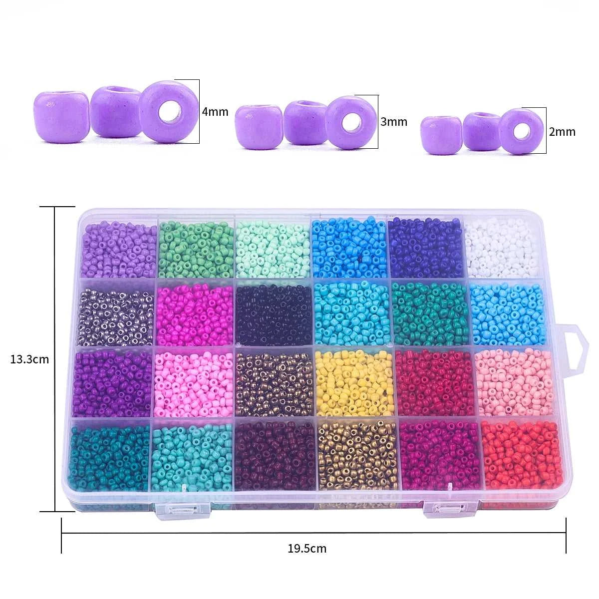 2–4mm Glass Rice Beads Kit 15–24 Grids, 15g/Grid 4000–24000pcs with Lobster Clasps & Cord for DIY Jewelry, Bracelets & Neckla The jack market .AU The jack market .AU Jewellery & Chains $ 76 14:29#BDH136-01