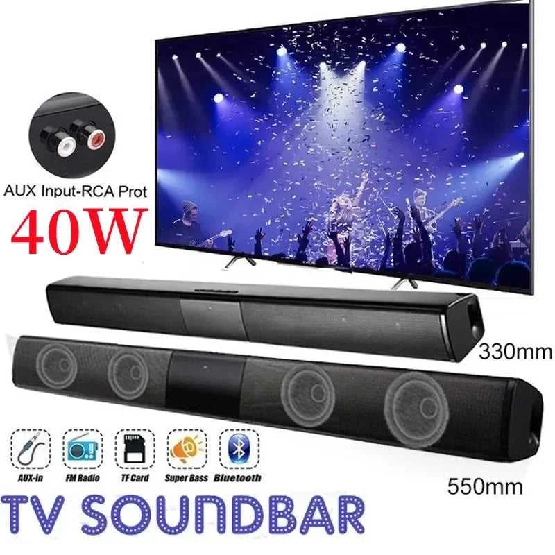 40W Soundbar TV Portable Bluetooth-compatible Speaker Sound Bar Wireless Column Home Theater Sound System RCA AUX For TV PC The jack market .AU The jack market .AU Accessories Electronics $ 95 14:347#BS28A 330x50x50mm