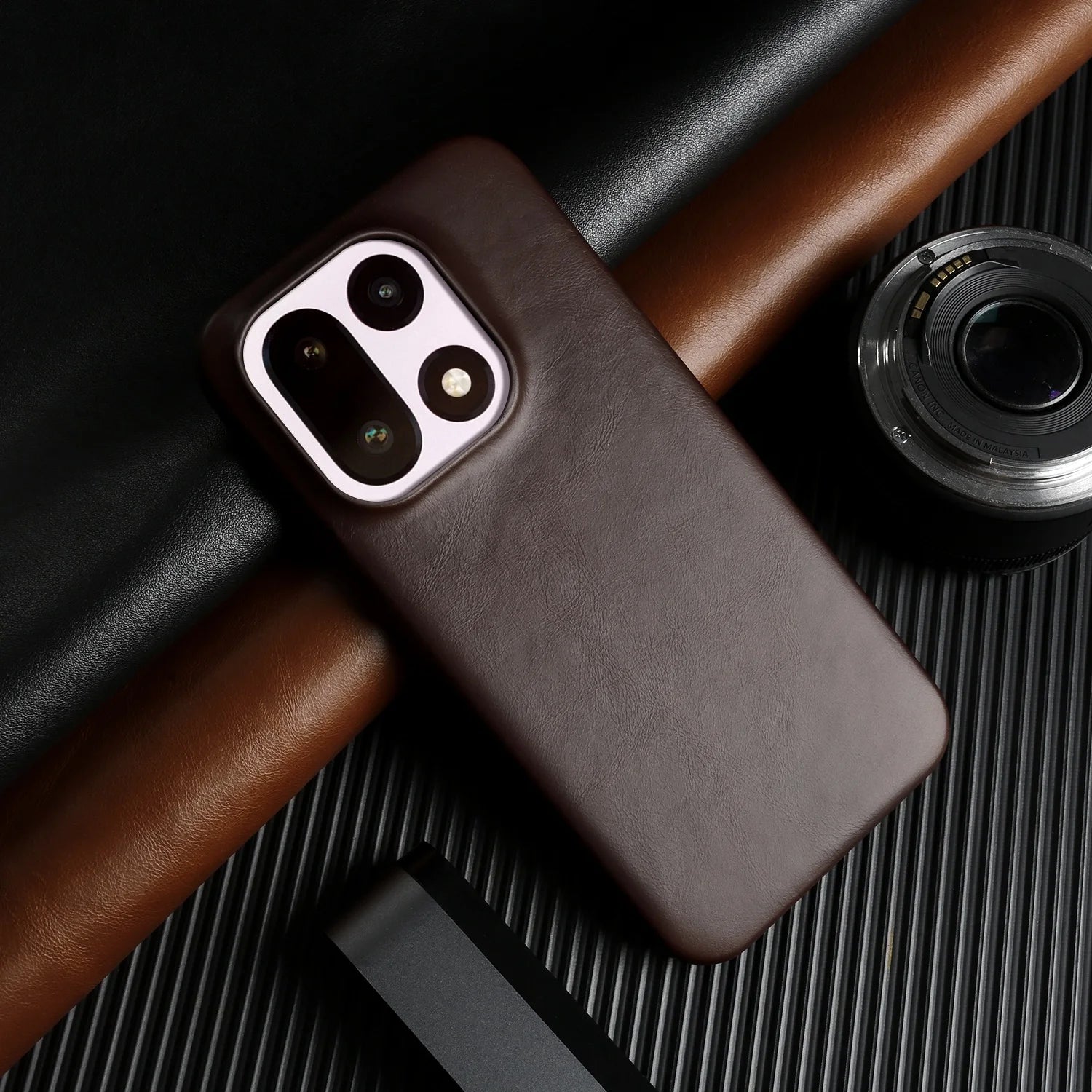 Luxury Magnetic Genuine Leather Case For Oneplus 15 11 12R 13R 10Pro Ace5 Pro Full Wrapped for Magsafe Back Cover Phone Cases