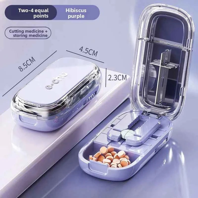 3in1 Medicine Cutter Precise Cutting Into Half / Third / Quarter Drug Divider Organizer Portable Tablet Splitting Pills Splitter