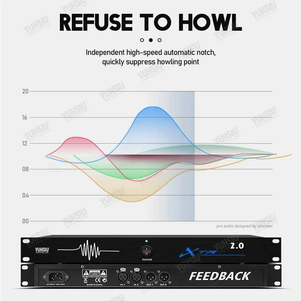 Professional Feedback Destroyer 2 in 2 Out Performance Stage Conference Automatic Anti-Howling KTV Microphone Frequency Shifter The jack market .AU The jack market .AU Accessories Electronics $ 239 14:29#2.0 220V