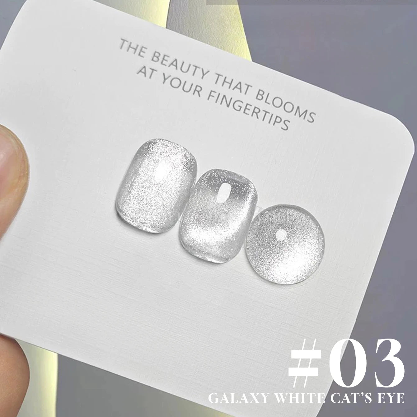 10ML 1-8pcs 2026 New Style Clear Universal White Glass Beads Cat Eye Magnet Gel Nail Polish Suitable For Toe Nails White Nails