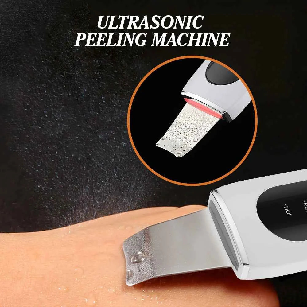 GlowWave Ultrasonic Skin Scrubber - Deep Cleansing Face Peeler for Blackhead Removal & Pore Refinement